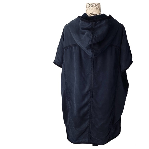 Anthropologie Hooded Utility Cape by Hei Hei Size M/L Navy - Picture 14 of 15